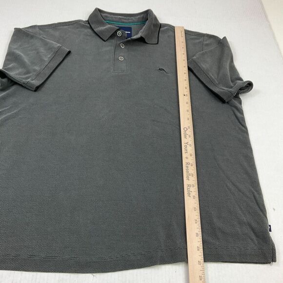 Tommy Bahama Mens Polo Shirt Gray Short Sleeve Stretch Collared Top Size Large * - Picture 5 of 12